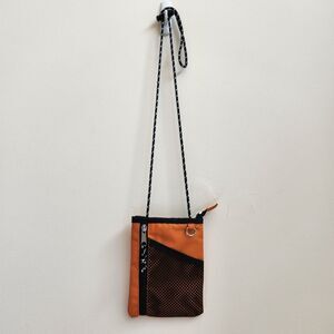 Original Use Crossbody Purse Women's Orange Textile Casual Everyday Cell Phone
